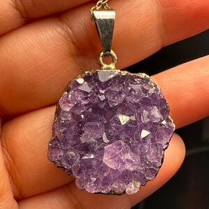 Purple Crystal Pendant Necklace